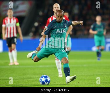 Eindhoven, Niederlande. Oktober 24. 2018 Tottenham Hotspur's Lucas beim UEFA Champion League Spiel der Gruppe B zwischen PSV Eindhoven und Tottenham Hotspur am 24. Oktober 2018 im Phillips Stadium, Eindhoven, Niederlande. (Foto von Action Foto Sport/NurPhoto) Stockfoto