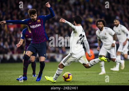 22 ISCO aus Spanien von Real Madrid während des spanischen Fußballspiels „El Classico“ der Liga zwischen dem FC Barcelona und Real Sociedad am 28. Oktober 2018 im Stadion Camp Nou in Barcelona, Spanien. (Foto von Xavier Bonilla/NurPhoto) Stockfoto