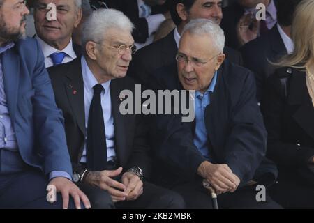 Yannis Boutaris, Bürgermeister von Thessaloniki, Geschäftsmann und Winzer während der Militärparade am 28.. Oktober 2018, dem „Oxi-Tag“, der an die Ablehnung des Ultimatums durch den italienischen Diktator Benito Mussolini im Jahr 1940 durch Griechenland erinnert (Foto: Nicolas Economou/NurPhoto) Stockfoto