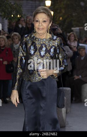 Farah Pahlavi nimmt an einem Konzert zur Feier des 80.. Geburtstages von Königin Sofia an der Oberen Musikhochschule Königin Sofia am 2. November 2018 in Madrid, Spanien Teil (Foto von Oscar Gonzalez/NurPhoto) Stockfoto