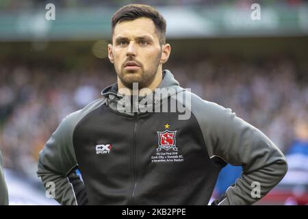 Patrick Hoban von Dundalk während des Irish Daily Mail FAI Cup Finales zwischen Cork City FC und Dundalk FC im Aviva Stadium in Dublin, Irland, am 4. November 2018 (Foto von Andrew Surma/NurPhoto) Stockfoto