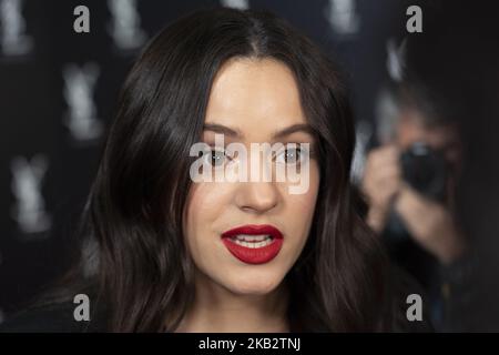 Die Sängerin Rosalia präsentiert DIE SCHLANKE Rouge pur Couture am 6. November 2018 im PALACIO DE Santoña in Madrid, Spanien. (Foto von Oscar Gonzalez/NurPhoto) Stockfoto