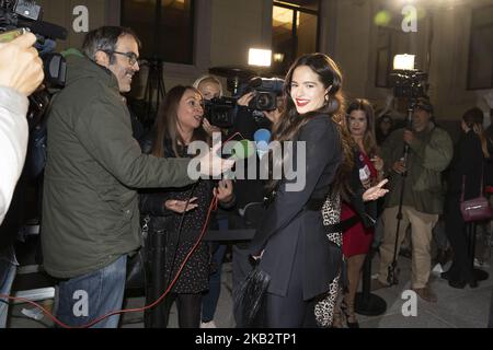 Die Sängerin Rosalia präsentiert DIE SCHLANKE Rouge pur Couture am 6. November 2018 im PALACIO DE Santoña in Madrid, Spanien. (Foto von Oscar Gonzalez/NurPhoto) Stockfoto