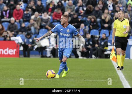 Vitorino Antunes von Getafe CF während des La Liga-Spiels zwischen Getafe CF und Valencia CF im Coliseum Alfonso Perez in Getafe, Spanien. 10. November 2018. (Foto von A. Ware/NurPhoto) Stockfoto