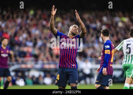 14 Malcom aus Brasilien vom FC Barcelona während des La Liga-Spiels zwischen dem FC Barcelona und Real Betis Balompie im Camp Nou am 11. November 2018 in Barcelona, Spanien. (Foto von Xavier Bonilla/NurPhoto) Stockfoto