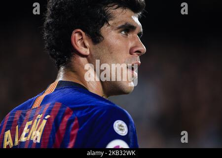 26 Carles Alena aus Spanien des FC Barcelona während des Fußballspiels der spanischen Meisterschaft La Liga zwischen dem FC Barcelona und Real Betis am 11. November 2018 im Camp Nou Stadion in Barcelona, Spanien. (Foto von Xavier Bonilla/NurPhoto) Stockfoto