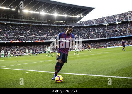 14 Malcom aus Brasilien vom FC Barcelona während des Fußballspiels der spanischen Meisterschaft La Liga zwischen dem FC Barcelona und Real Betis Balompie am 11. November 2018 im Camp Nou Stadion in Barcelona, Spanien. (Foto von Xavier Bonilla/NurPhoto) Stockfoto