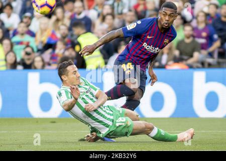 Malcom Filipe Silva de Oliveira beim spiel der spanischen Liga zwischen dem FC Barcelona und Real Betis im Camp Nou Stadion in Barcelona, Katalonien, Spanien am 11. November 2018 (Foto von Miquel Llop/NurPhoto) Stockfoto