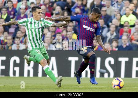 Malcom Filipe Silva de Oliveira beim spiel der spanischen Liga zwischen dem FC Barcelona und Real Betis im Camp Nou Stadion in Barcelona, Katalonien, Spanien am 11. November 2018 (Foto von Miquel Llop/NurPhoto) Stockfoto