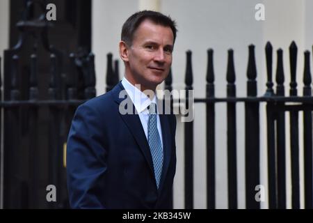 Außenminister Jeremy Hunt kommt am 13. November 2018 in London, England, in der Downing Street 10 an. (Foto von Alberto Pezzali/NurPhoto) Stockfoto