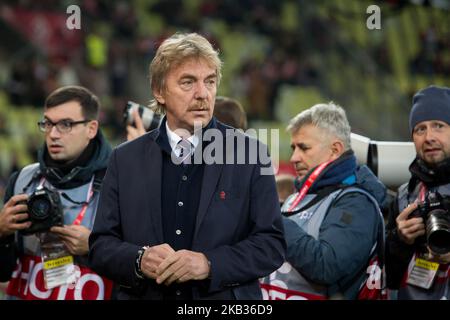 Zbigniew Boniek beim internationalen Freundschaftsspiel zwischen Polen und Tschechien im Energa-Stadion in Danzig, Polen, am 15. November 2018 (Foto: Mateusz Wlodarczyk/NurPhoto) Stockfoto