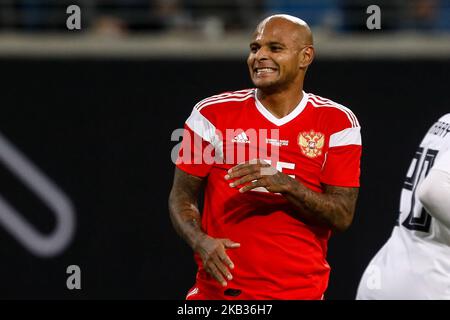 Ari aus Russland reagiert beim internationalen Freundschaftsspiel zwischen Deutschland und Russland am 15. November 2018 in der Red Bull Arena in Leipzig. (Foto von Mike Kireev/NurPhoto) Stockfoto