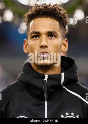 Thilo Kehrer aus Deutschland schaut beim internationalen Freundschaftsspiel zwischen Deutschland und Russland am 15. November 2018 in der Red Bull Arena in Leipzig auf. (Foto von Mike Kireev/NurPhoto) Stockfoto