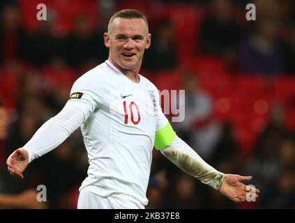 Der englische Wayne Rooney beim Freundschaftsspiel zwischen England und den USA im Wembley Stadium in London, England, am 15. November 2018. (Foto von Action Foto Sport/NurPhoto) Stockfoto