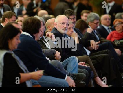 Frans Timmermans, erster Vizepräsident der Europäischen Kommission während der Nationalversammlung der Partito Democratico (PD) im Hotel Ergife, november 17. 2018, Rom (Foto: Silvia Lore/NurPhoto) Stockfoto