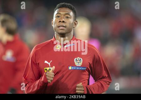 David Alaba aus Österreich während der UEFA Nations League B Group 3 zwischen Nordirland und Österreich am 18. November 2018 im Windsor Park in Belfast, Nordirland, Großbritannien (Foto: Andrew Surma/NurPhoto) Stockfoto