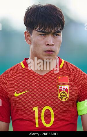 Nah Bijiang aus China beim internationalen Freundschaftsspiel zwischen China U18 und Norwegen U19 in der Pinatar Arena am 17. November 2017 in Murcia, Spanien (Foto: Sergio Lopez/NurPhoto) Stockfoto