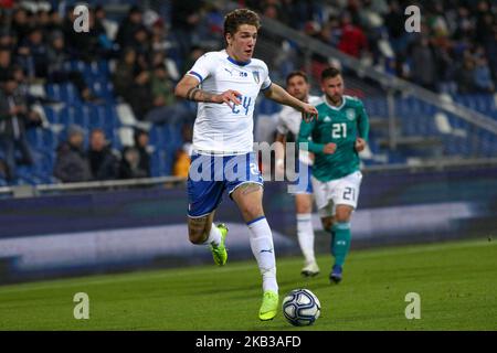 Nicol Zaniolo während des Freundschaftsspiels zwischen Italien U21 und Deutschland U21 im Mapei-Stadion am 19. November 2018 in Reggio Emilia, Italien. (Foto von Emmanuele Ciancaglini/NurPhoto) Stockfoto