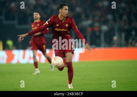 Rom, . 04.. November 2022. Rom, Italien 03.11.2022: In Aktion während der Europa UEFA League 2022-2023 Gruppe C, Tag 6, Fußballspiel zwischen AS Roma und Ludogorets im Olympiastadion in Rom. Kredit: Unabhängige Fotoagentur/Alamy Live Nachrichten Stockfoto