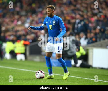Neymar aus Brasilien während der Chevrolet Brazil Global Tour Internationale Freundschaftsreise zwischen Brasilien und Kamerun im Stadion, MK Dons Football Club in Milton Keynes, England am 20. November 2018. (Foto von Action Foto Sport/NurPhoto) Stockfoto