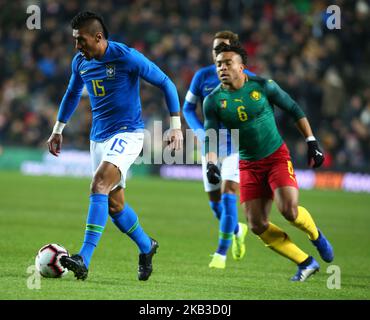 Paulino aus Brasilien während der Chevrolet Brazil Global Tour Internationale Freundschaftsreise zwischen Brasilien und Kamerun im Stadion, MK Dons Football Club in Milton Keynes, England am 20. November 2018. (Foto von Action Foto Sport/NurPhoto) Stockfoto