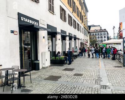 Der erste original Starbucks Coffee, der am 21 2018. November in Mailand, Italien, eröffnet wird (Foto: Mairo Cinquetti/NurPhoto) Stockfoto