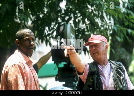 MANN IN BRAND, DENZEL WASHINGTON, TONY SCOTT, 2004 Stockfoto