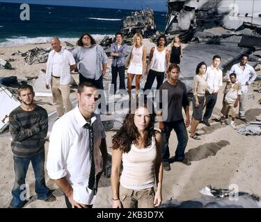 MONAGHAN, FOX, LILLY, HOLLOWAY, O'QUINN, GARCIA, SOMERHALDER, GRACE, ANDREWS, RAVIN, KIM, KIM, KELLEY, PERRINEAU, VERLOREN: SAISON 1, 2004 Stockfoto