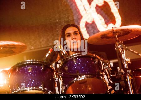 Ethan Torchio aus Maneskin tritt am 23. November 2018 live bei Fabrique in Mailand, Italien, auf. (Foto von Mairo Cinquetti/NurPhoto) Stockfoto