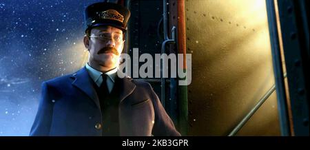 DER POLAR EXPRESS, DER ZUGLEITER, 2004 Stockfoto