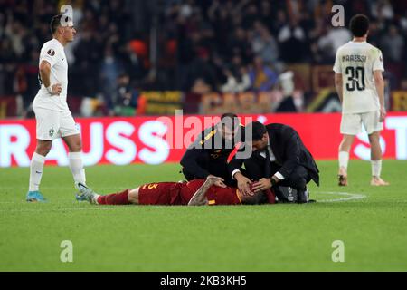 Rom, . 04.. November 2022. Rom, Italien 03.11.2022: In Aktion während der Europa UEFA League 2022-2023 Gruppe C, Tag 6, Fußballspiel zwischen AS Roma und Ludogorets im Olympiastadion in Rom. Kredit: Unabhängige Fotoagentur/Alamy Live Nachrichten Stockfoto
