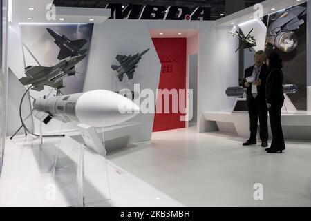 Der Stand MBDA Missile Systems während der Japan Aerospace 2018 Air Show in Tokio, Japan am 28. November 2018. (Foto von Alessandro Di Ciommo/NurPhoto) Stockfoto