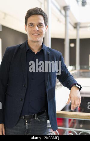 Christian Galvez während der Präsentation der Ausstellung "Leonardo da Vinci: Die Gesichter des Genies" im Palacio de las Alhajas in Madrid. Spanien. 28. November 2018 (Foto von Oscar Gonzalez/NurPhoto) Stockfoto