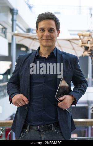 Christian Galvez während der Präsentation der Ausstellung "Leonardo da Vinci: Die Gesichter des Genies" im Palacio de las Alhajas in Madrid. Spanien. 28. November 2018 (Foto von Oscar Gonzalez/NurPhoto) Stockfoto