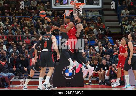 Forum of Assago, Mailand, Italien, 03. November 2022, Brandon Davies (EA7 Emporio Armani Olimpia Milano) während des Jahres EA7 Emporio Armani Milano gegen Real Madrid - Basketball Euroleague Championship Stockfoto