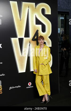 Najwa Nimri nimmt an der Premiere von Vis a Vis in der Saison 4 im Callao City Lights Kino in Madrid, Spanien, am 29. November 2018 Teil. (Foto von A. Ware/NurPhoto) Stockfoto