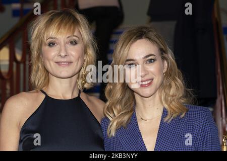 Die spanische Schauspielerin Nathalie Poza und Marta Hazas nehmen am 30. November 2018 in Madrid, Spanien, an der Bekanntgabe der Finalisten des Jose Maria Forque Awards 2019 im Dore Cinema Teil. (Foto von Oscar Gonzalez/NurPhoto) Stockfoto