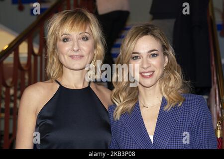 Die spanische Schauspielerin Nathalie Poza und Marta Hazas nehmen am 30. November 2018 in Madrid, Spanien, an der Bekanntgabe der Finalisten des Jose Maria Forque Awards 2019 im Dore Cinema Teil. (Foto von Oscar Gonzalez/NurPhoto) Stockfoto