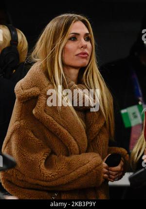 Ilary Blasi ist ein italienisches Showgirl und Ehefrau von Francesco Totti während des UEFA Champions League-Spiels zwischen Roma und Real Madrid im Stadio Olimpico, Rom, Italien am 27. November 2018. (Foto von Silvia Lore/NurPhoto) Stockfoto