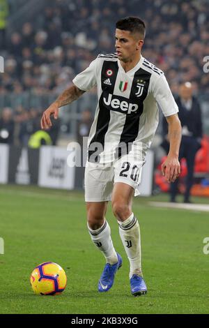 Joao Cancelo #20 des FC Juventus in Aktion während der Serie Ein Spiel zwischen dem FC Juventus und dem FC Internazionale Milano im Allianz Stadium am 07. Dezember 2018 in Turin, Italien. (Foto von Giuseppe Cottini/NurPhoto) Stockfoto