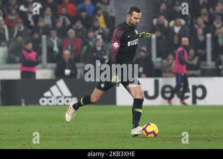 Samir Handanovic (FC Internazionale) während des Fußballspiels der Serie A zwischen Juventus FC und FC Internazionale im Allianz Stadium am 7. Dezember 2018 in Turin, Italien. Juventus gewann 1-0 gegen Internazionale. (Foto von Massimiliano Ferraro/NurPhoto) Stockfoto