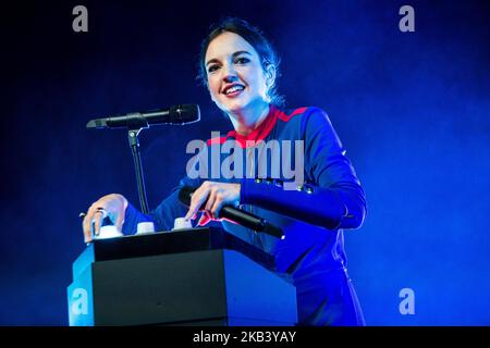 Der französische Sänger und Songwriter Jain tritt am 8. Dezember 2018 in Mailand, Italien, live im Fabrique Club auf. (Foto von Roberto Finizio/NurPhoto) Stockfoto