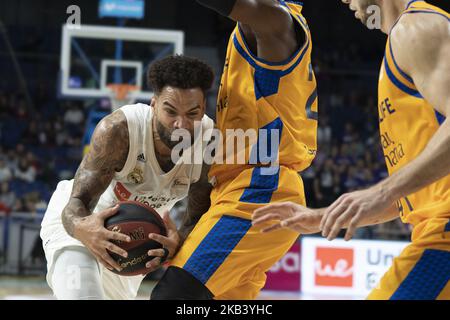 Jeffery Taylor von Real Madrid während ihrer Liga ACB Endesa Basketball Real Madrid vs Gran Canaria Basket Spiel im Sportpalast von Madrid, Spanien, 9.. Dezember 2018 Foto: Oscar Gonzalez/NurFoto (Foto von Oscar Gonzalez/NurPhoto) Stockfoto