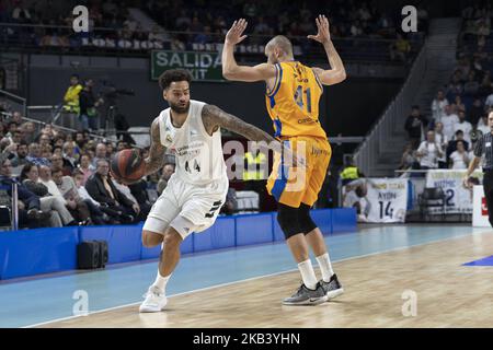 Jeffery Taylor von Real Madrid während ihrer Liga ACB Endesa Basketball Real Madrid vs Gran Canaria Basket Spiel im Sportpalast von Madrid, Spanien, 9.. Dezember 2018 Foto: Oscar Gonzalez/NurFoto (Foto von Oscar Gonzalez/NurPhoto) Stockfoto