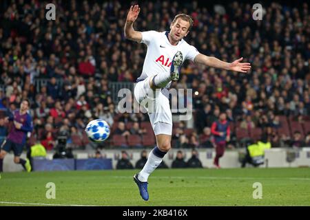 Harry Kane während des Spiels zwischen dem FC Barcelona und dem FC Tottenham Hotspur, das der Woche 6 der UEFA Champions League entspricht, spielte am 11.. Dezember 2018 im Camp Nou Stadium in Barcelona, Spanien. (Foto von Joan Valls/Urbanandsport /NurPhoto) -- (Foto von Urbanandsport/NurPhoto) Stockfoto