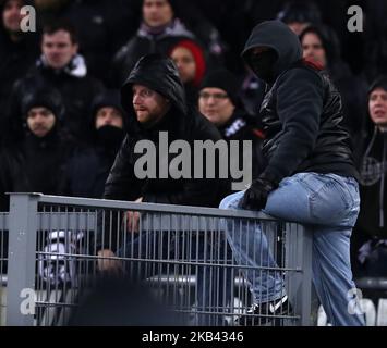 SS Lazio gegen Eintracht Frankfurt - UEFA Europa League Group H Frankfurt ultras am 13. Dezember 2018 im Olimpico-Stadion in Rom, Italien. Foto Matteo Ciambelli / NurPhoto (Foto von Matteo Ciambelli/NurPhoto) Stockfoto