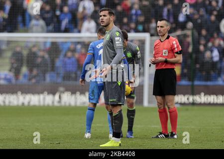 Theo Hernandez von Real Sociedad während des La Liga-Spiels zwischen Getafe CF und Real Sociedad im Coliseum Alfonso Perez in Getafe, Spanien. 15. Dezember 2018. (Foto von A. Ware/NurPhoto) Stockfoto