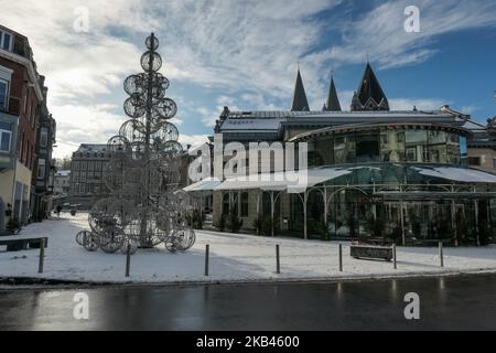 Die schneebedeckte Stadt Spa in Belgien am 16. Dezember 2018. (Foto von Nicolas Economou/NurPhoto) Stockfoto