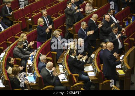 Sitzung des ukrainischen Parlaments in Kiew, Ukraine, Dezember 19,2018 (Foto: Sergii Charchenko/NurPhoto) Stockfoto