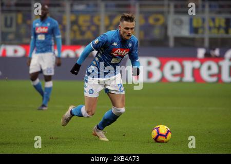 Piotr Zielinski #20 von SSC Napoli in Aktion während der Serie Ein Spiel zwischen dem FC Internazionale und dem SSC Napoli im Stadio Giuseppe Meazza am 26. Dezember 2018 in Mailand, Italien. (Foto von Giuseppe Cottini/NurPhoto) Stockfoto